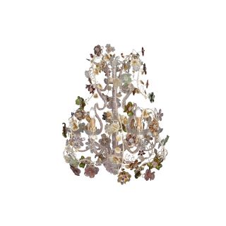 Mechini / Chandeliers / Murano Glass and Coloured Pearl Banding L105/6 BIS