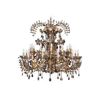 Mechini / Chandeliers / Wrought Iron with Coloured Bohemian Crystal L106/18 Dc