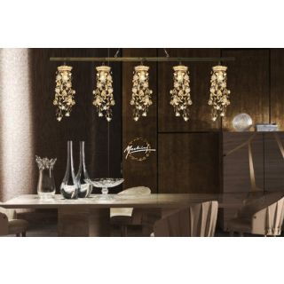 Mechini / Chandeliers / Clear Bohemian Crystal and Porcelain L297/5 Line