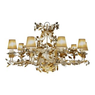 Mechini / Chandeliers / Wrought Iron with Clear Bohemian Crystal L333/10