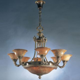 Mariner / Kronleuchter / Bronzeguss / Alabaster 18529.0