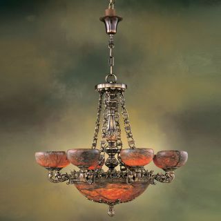 Mariner / Kronleuchter / Bronzeguss / Alabaster 18819.1