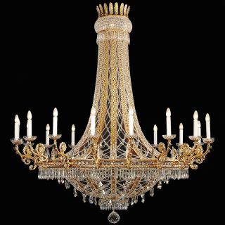 Mariner / Kronleuchter / Gussbronze / Scholer-Kristall 19889