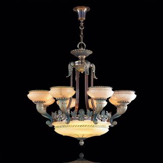 Mariner / Kronleuchter / Bronzeguss / Alabaster 18626