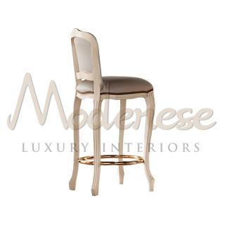 Modenese Luxury Interiors / Hocker / Elfenbeinfarbenes Gestell