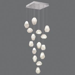 Fine Art Handcrafted Lighting / Pendant Lights / Natural Inspirations 19″ Square 853040-13L 23L