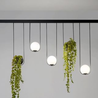Orizzonte Modulares Beleuchtungssystem für hängende Dekoration und Licht von Zava