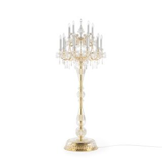 Preciosa / Luxus Kristall Stehleuchte, Historisches Design / Maria Theresa