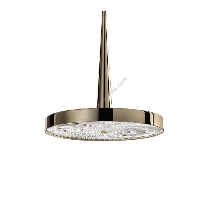 Pendant lamp / Light Gold finish / Transparent crystal