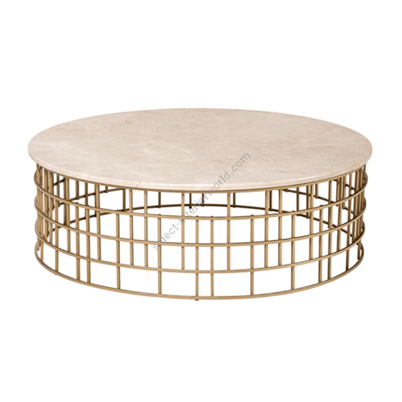 Bronze metal finish / Ivory marble top