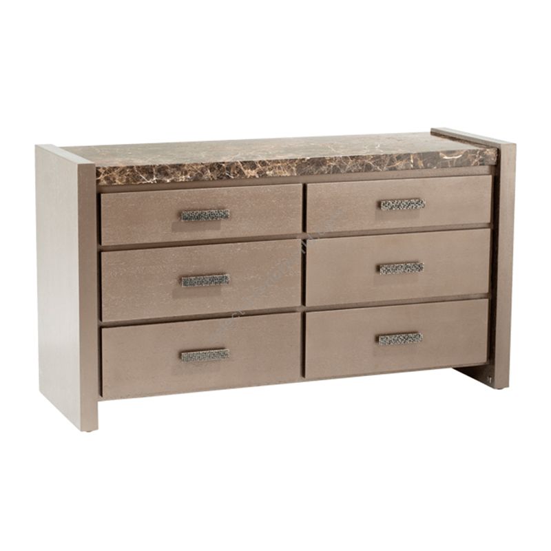 Champagne wood finish / Champagne marble top