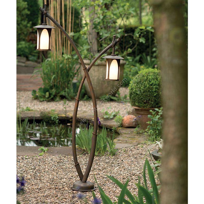 Iron rusty finish, 2 lights (cm.: H 170 / inch.: 67")