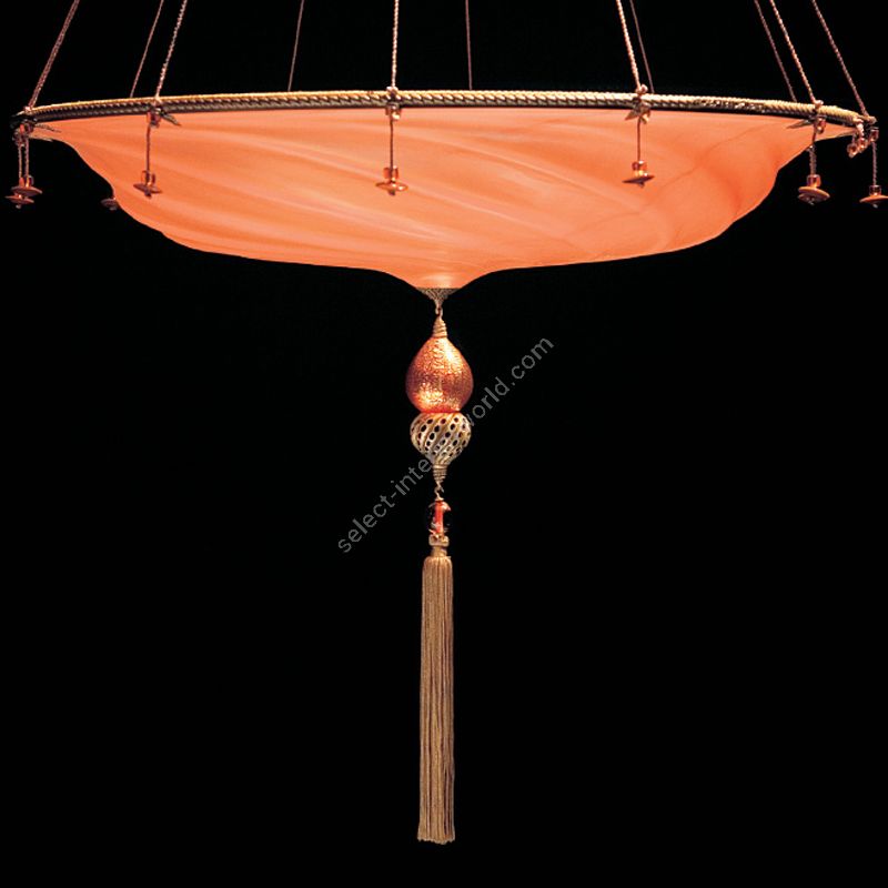 Salmon glass colour (without decoration)