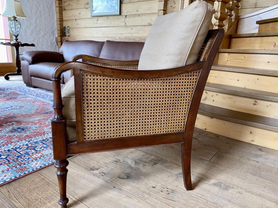 Buy Baker Furniture / Cane Accent Armchair with Cushions/ Milling Road