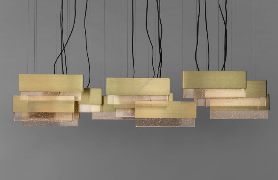 Linear Pendant Light / Polished Brass finish