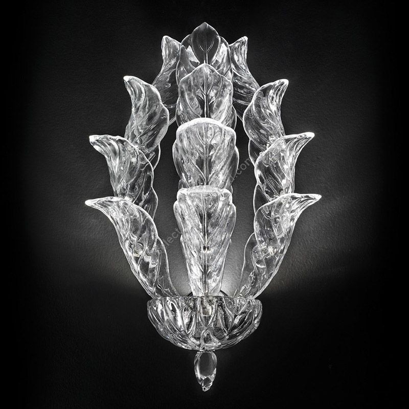 Clear glass, cm.: 56 x 38 x 23 / inch.: 22.1" x 15" x 9.1" size