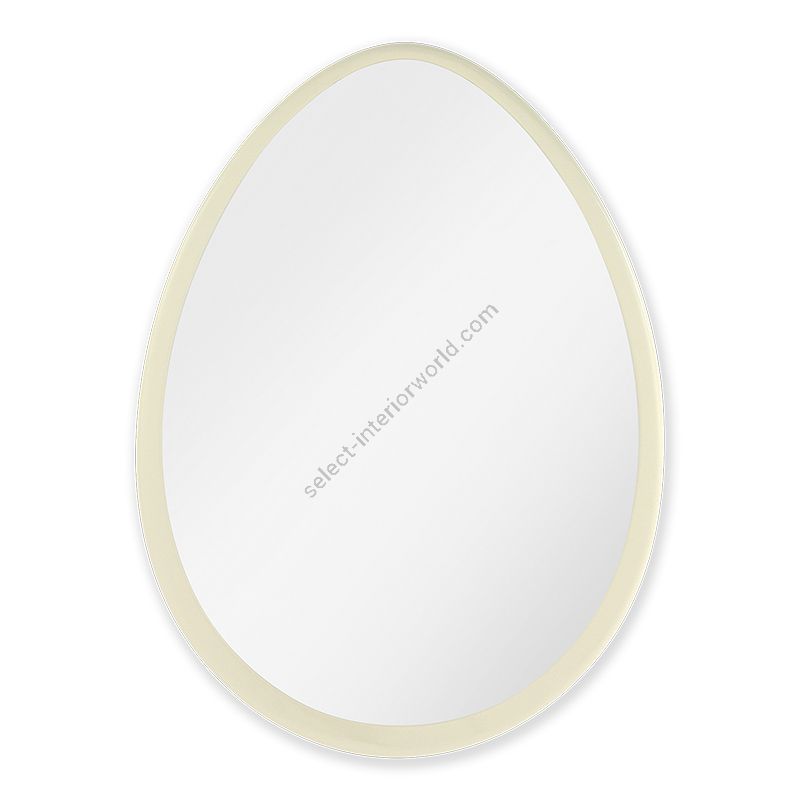 Made Goods Coco 36 x 47 Oval Cloud Gray Faux Coral Mirror