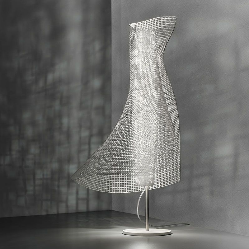 Table led lamp / White finish / Painted stainless steel