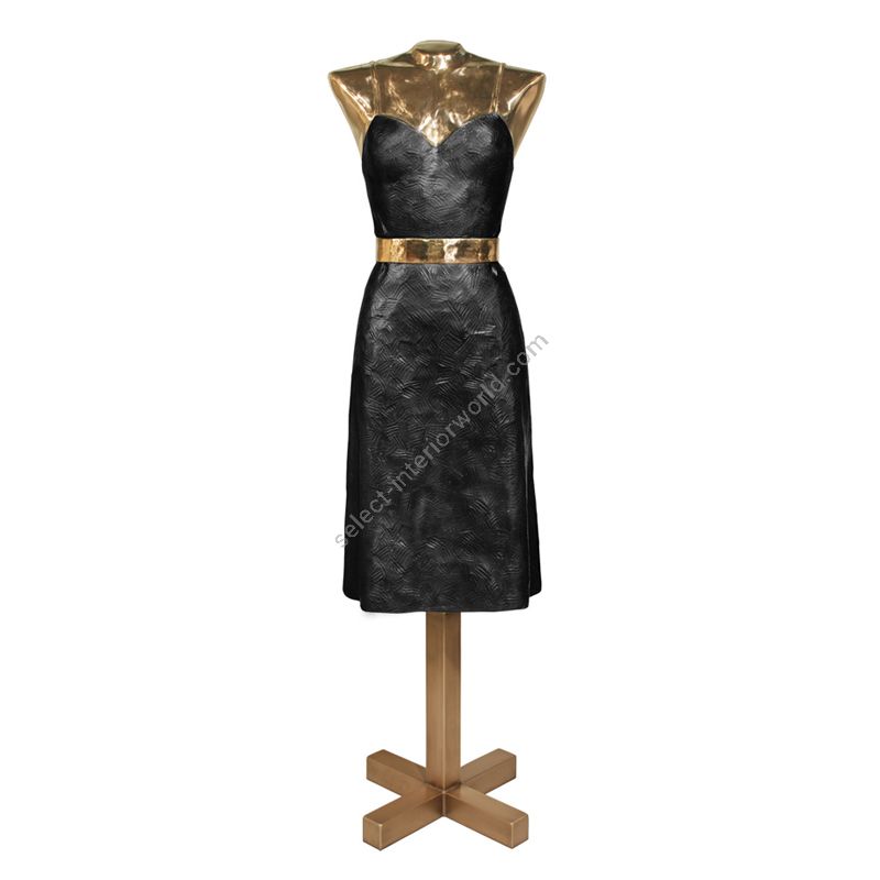 Polished bronze finish with Black patina