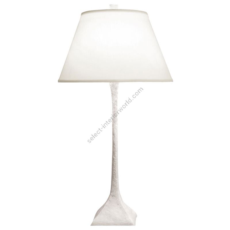White patina finish / White linen lamp shade / Without symbols