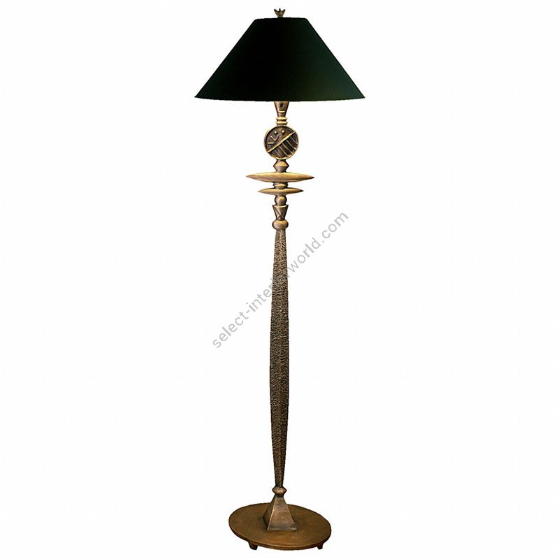 Corbin Bronze Floor Lamp Totem, Tropical Floor Lamps