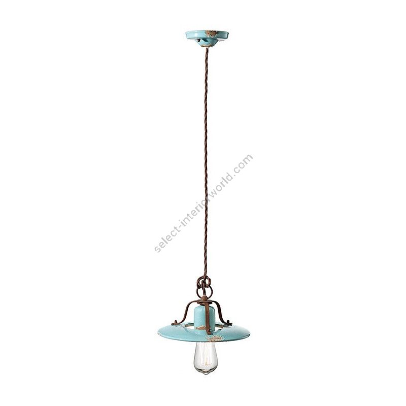 Light blue (Via) finish (cm.: W 25 x D 25 / inch.: W 9.8" x D 9.8")