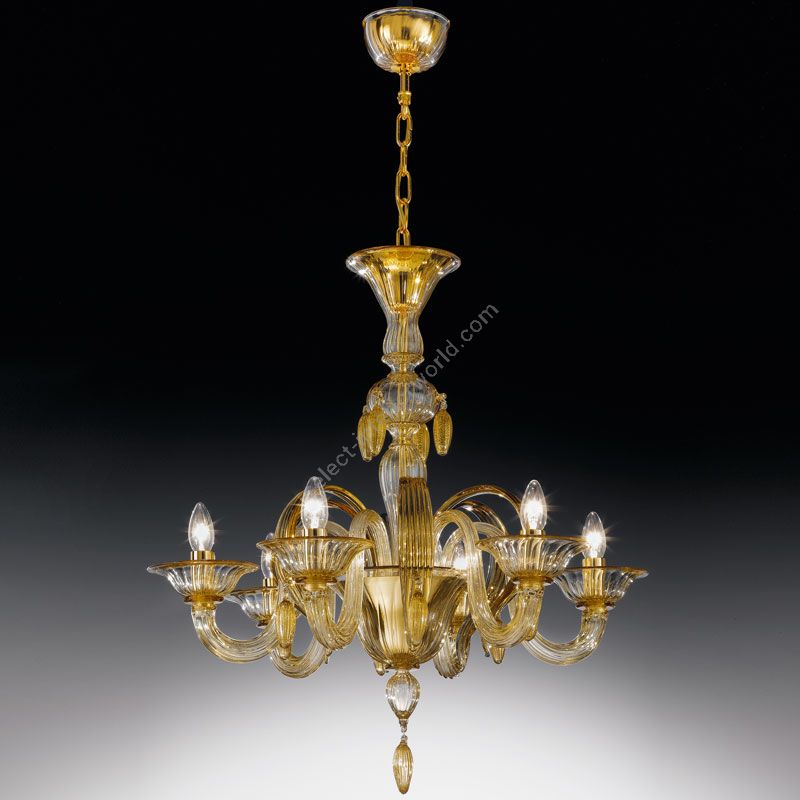 Glass colour: "Fumè" with Gold decorations