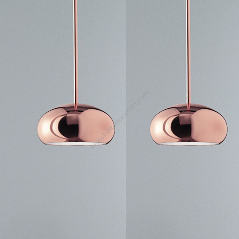 Polish Copper finish / 2 lights (cm.: H max. 280 / inch.: H max. 110.24")
