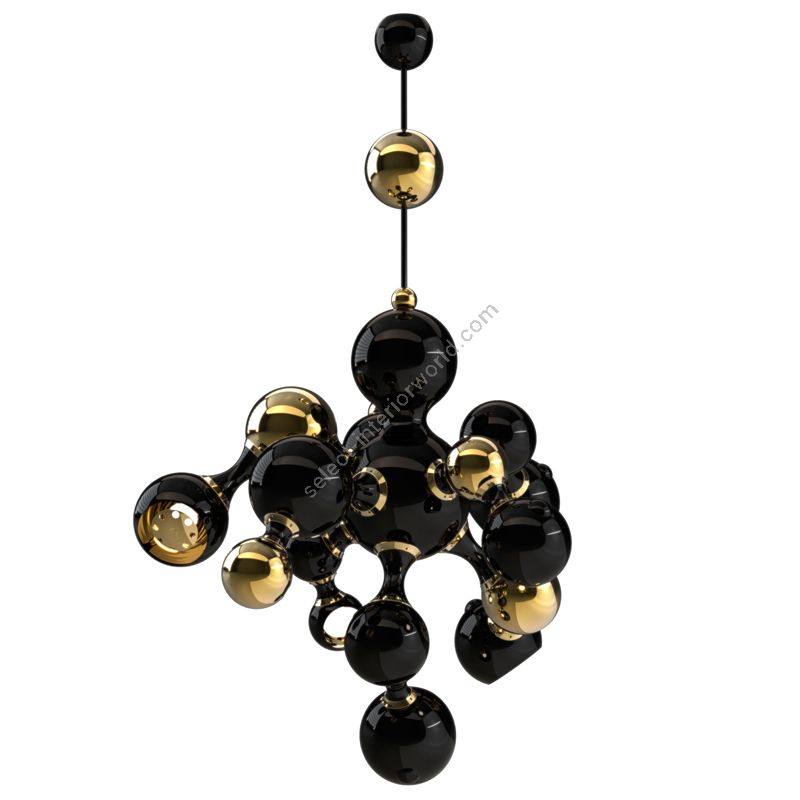 Finish: Black lacquered and gold plated