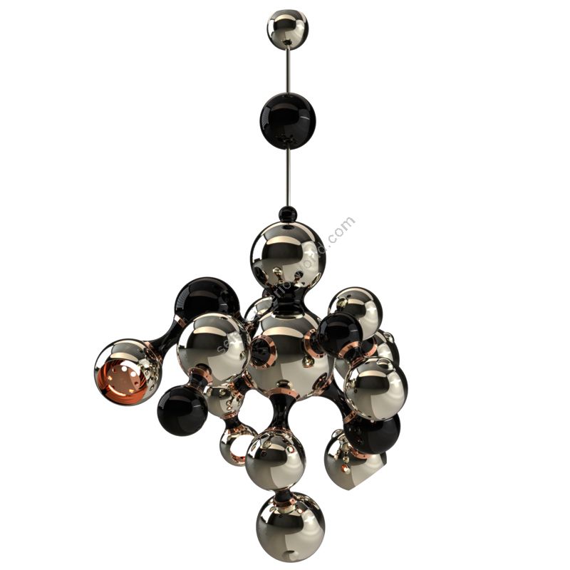 Finish: Nickel plated and black lacquered