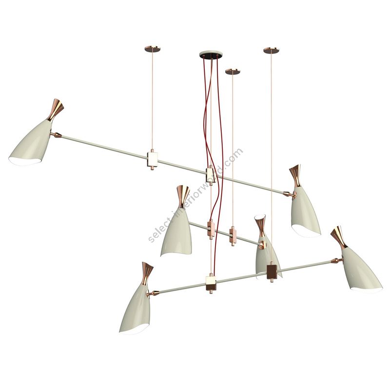 Finish: Body - White Matte & Gold Plated; Shade - Glossy White, Gold Plated & White Matte (inside)