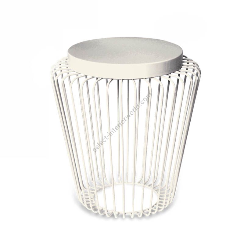 White painted finish