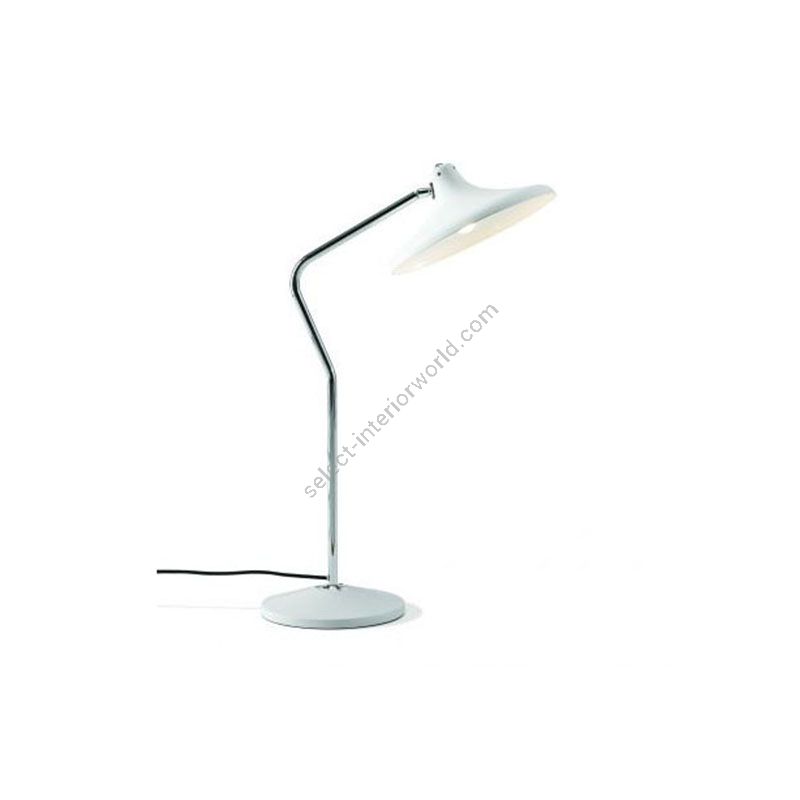 Chromed brass with white painted metal finish