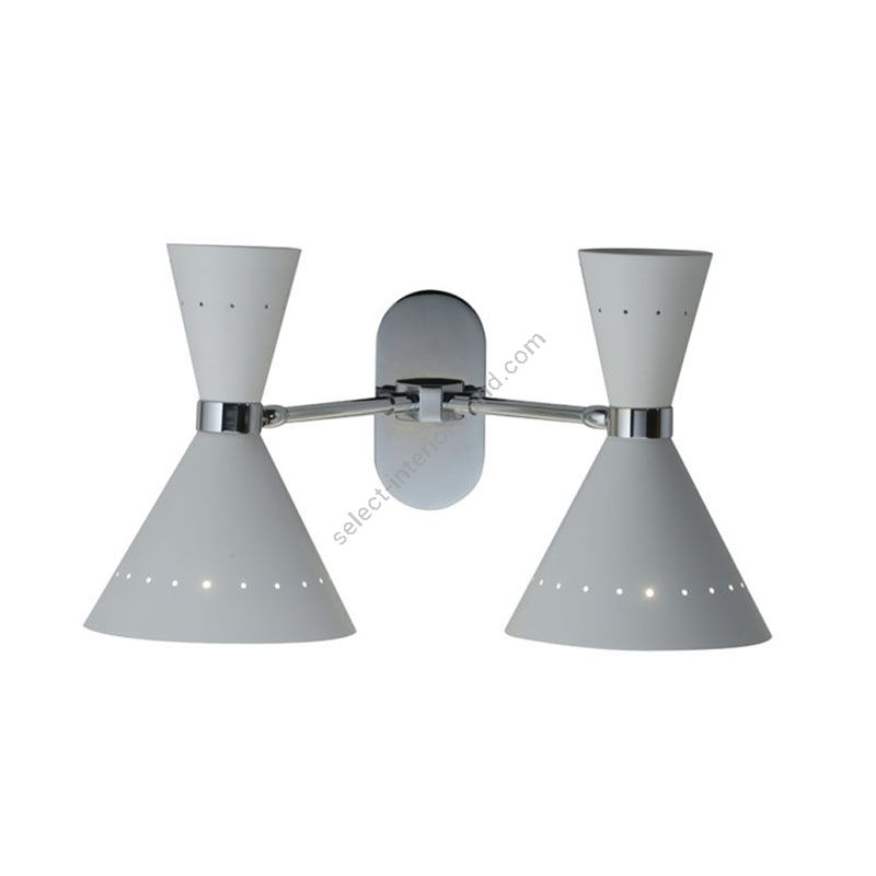 Brass chrome finish / White metal lampshades