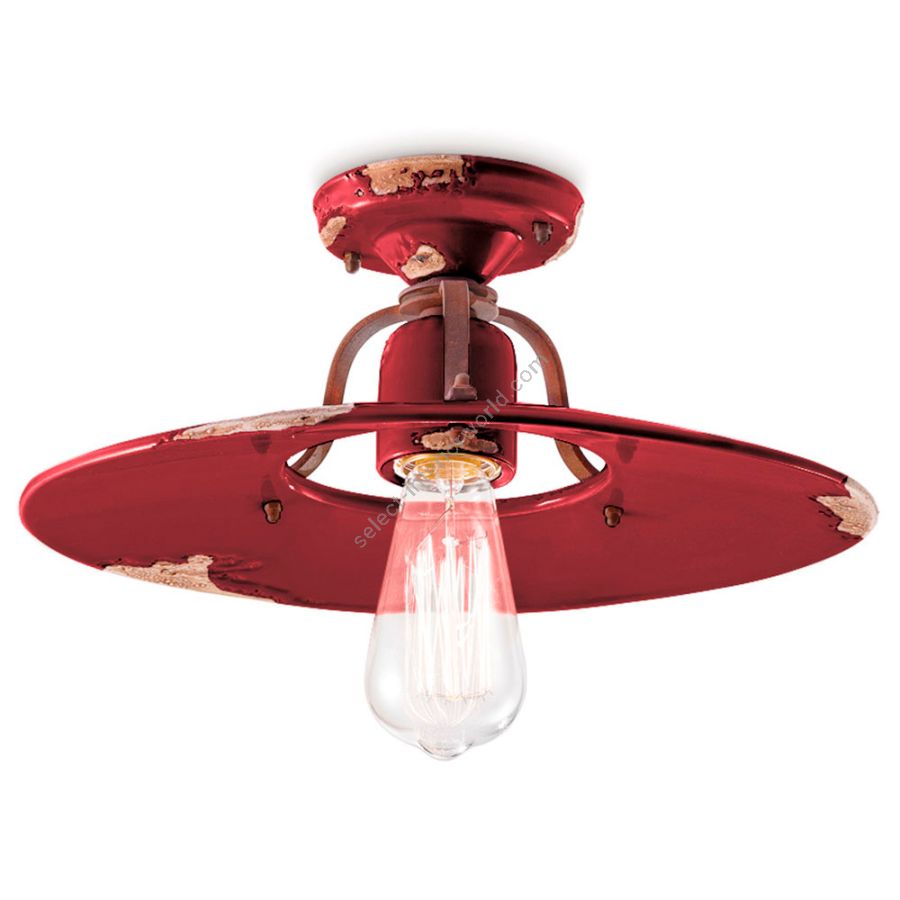 Burgundy (Vix) finish (cm.: 15 x 40 x 40 / inch.: 5.9" x 15" x 15")