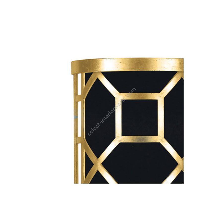 Gold Leaf / Black Fabric & Gold Inner Lining Shade