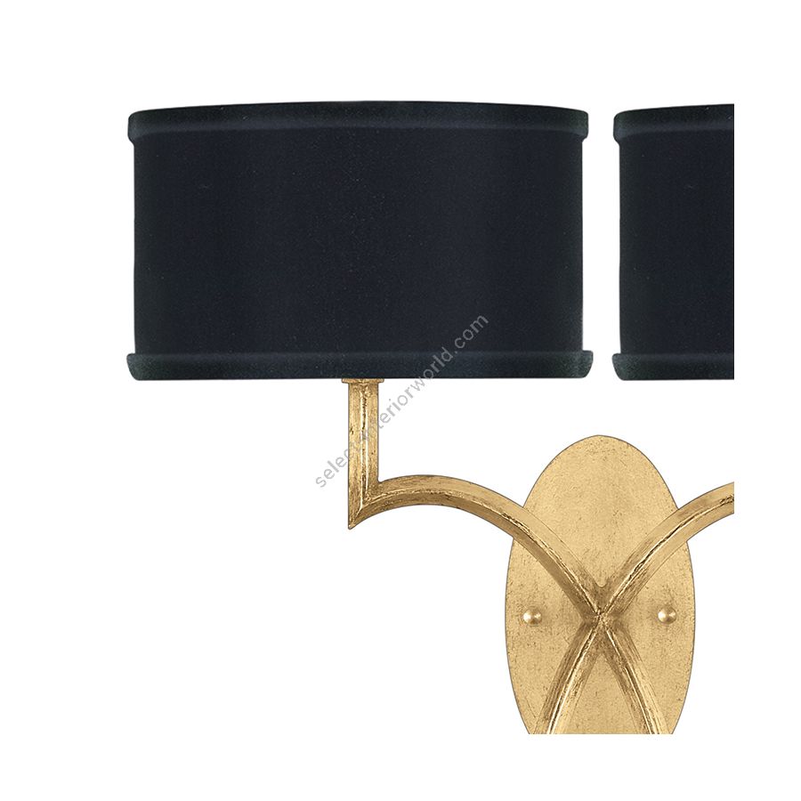 Gold Leaf / Black Fabric & Gold Inner Lining Shades - 784750-34