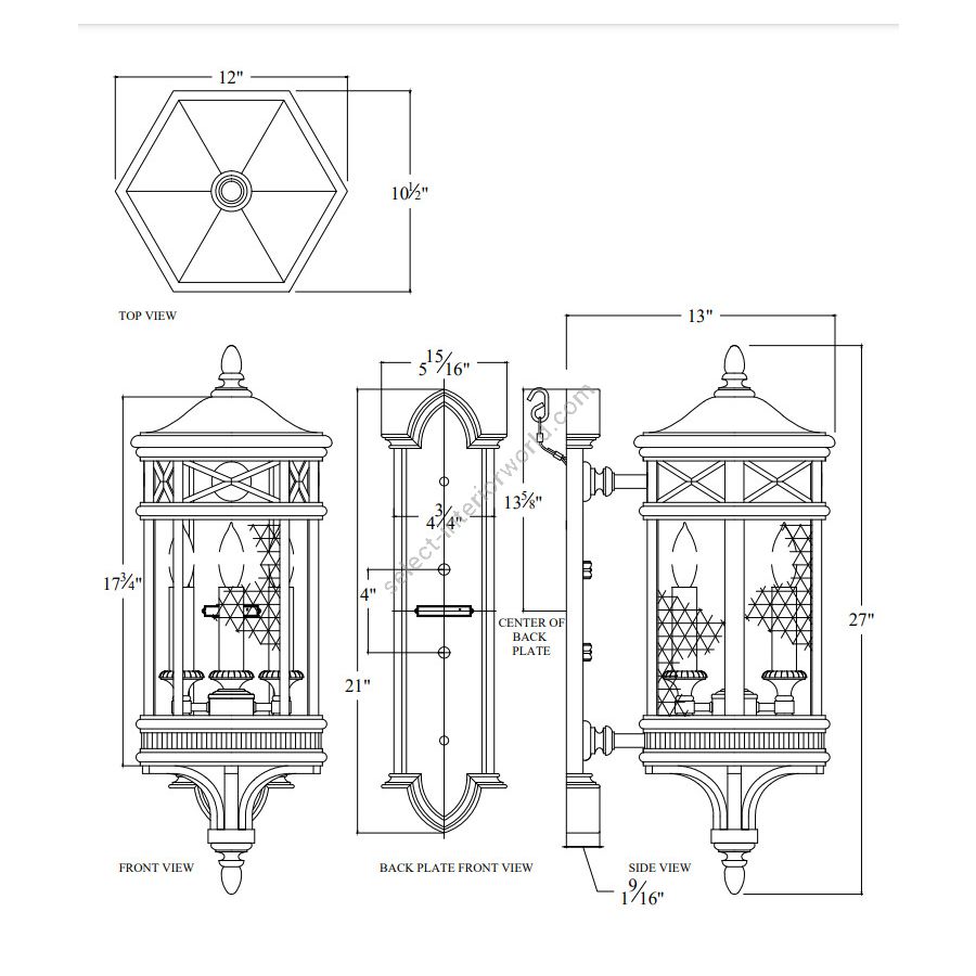 Holland Park 27″ Outdoor Wall Mount - 837481