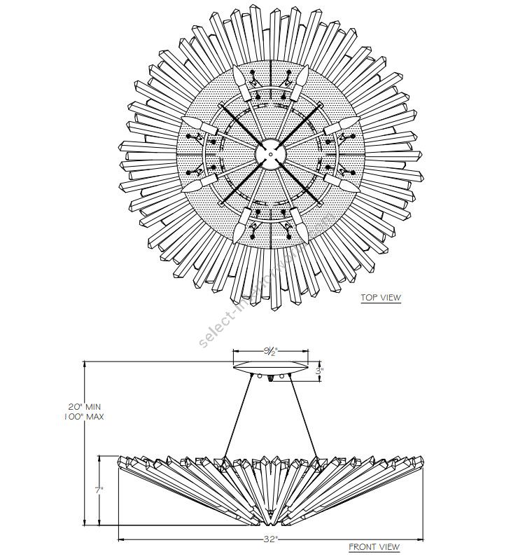 32″ Silver - 870240-1 / 7” H x 32” W ( 17.78 cm x 81.28 cm )