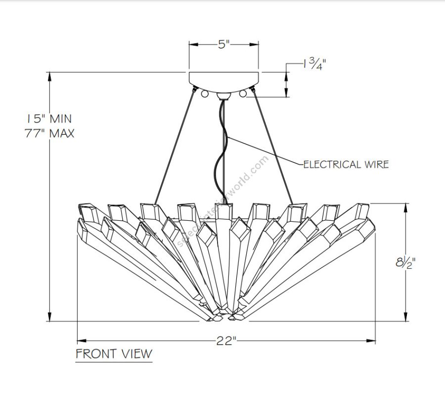22″ Silver - 870240-2 / 8.5” H x 22” W ( 21.59 cm x 55.88 cm )