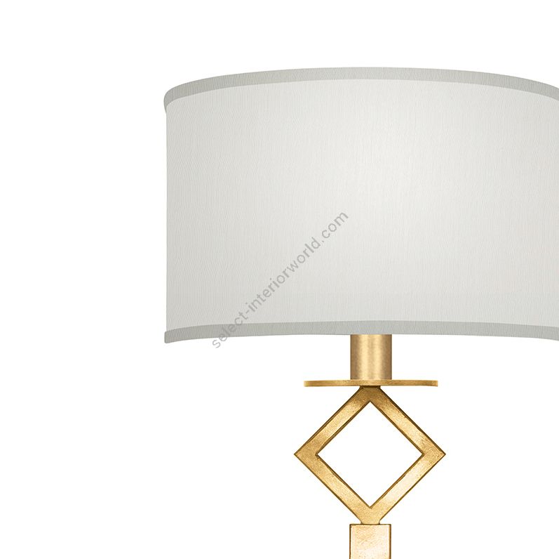 Gold Leaf / White Fabric Shades - 887950-310