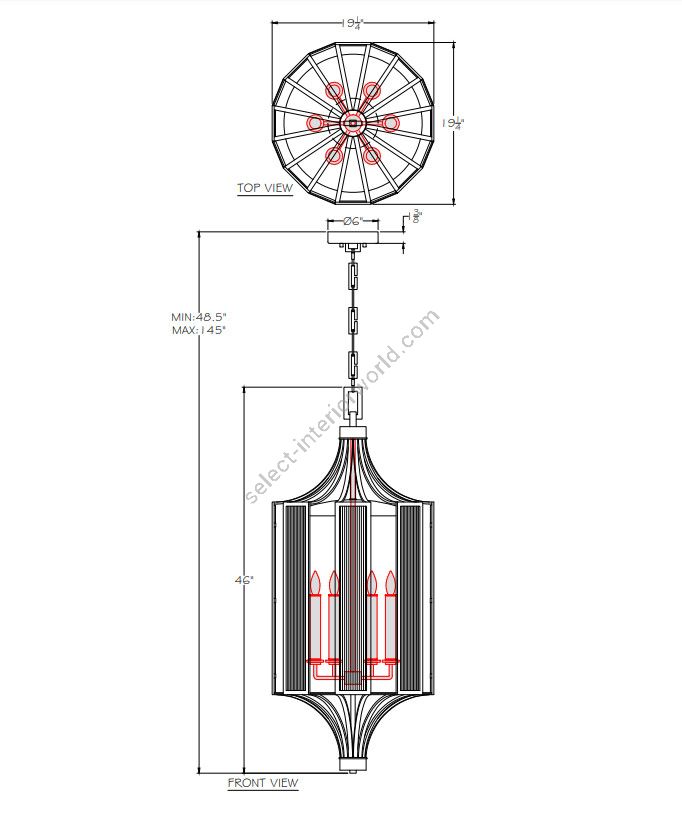 Bristol 19.25″ Lantern - 899582