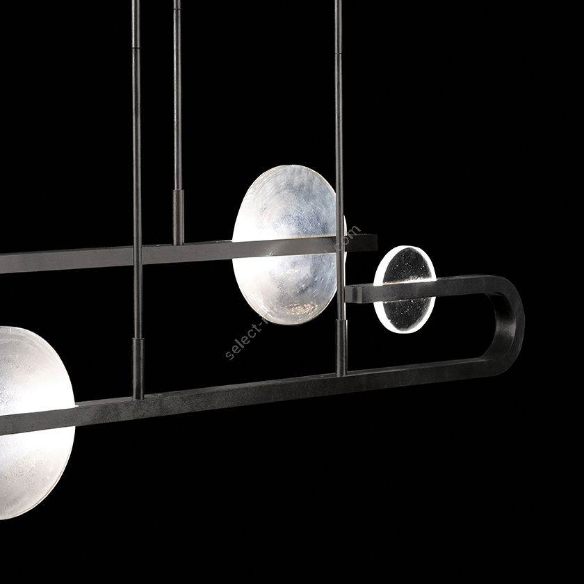 Black Iron / Clear & White Glass 922840-1