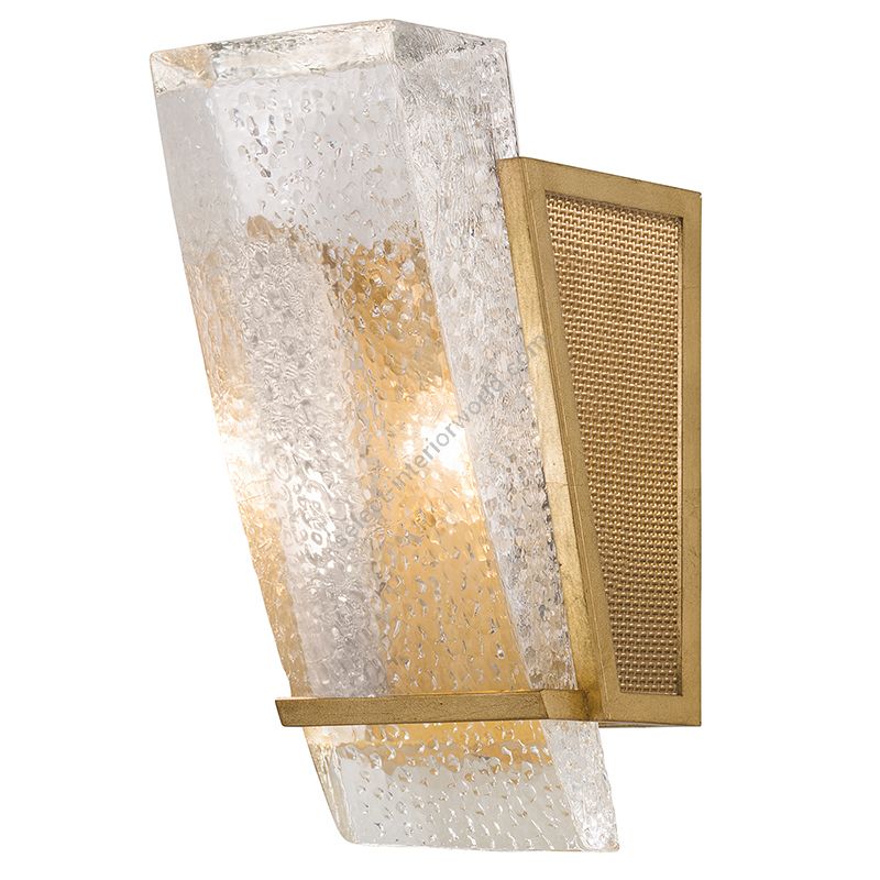 Gold leaf finish with metal mesh