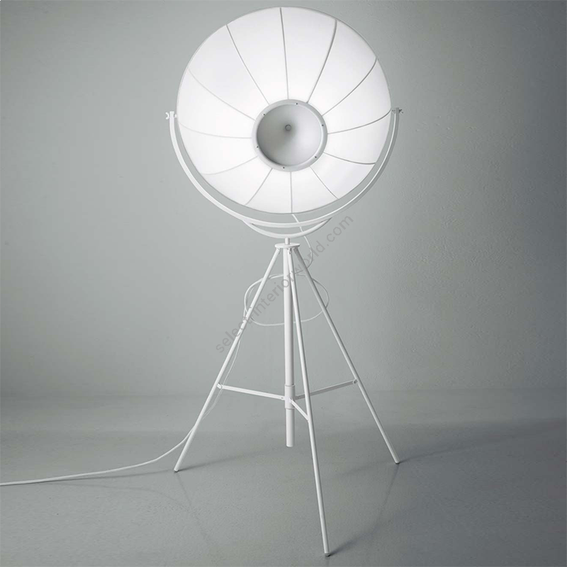 Floor lamp / White finish, White cotton outside / White cotton inside