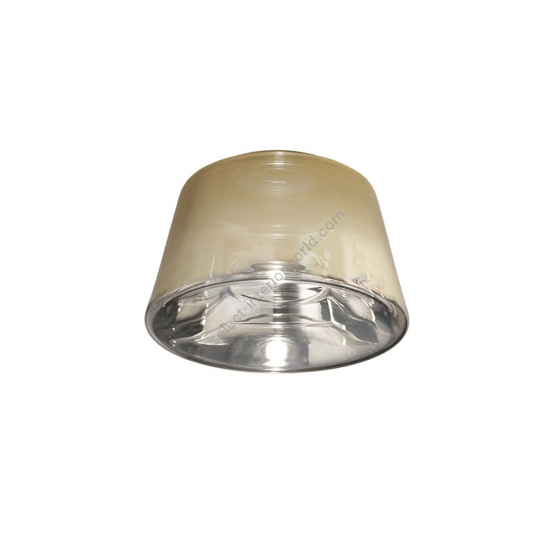 Ceiling spotlight / Gold shaded glass colour