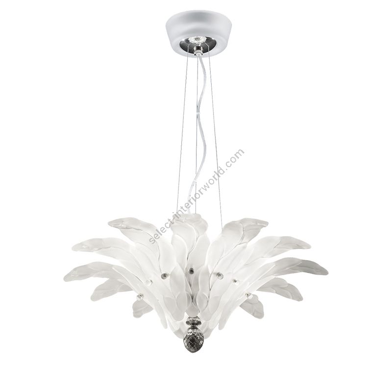 Pendant lamp / Shiny Nickel finish / Etched glass type