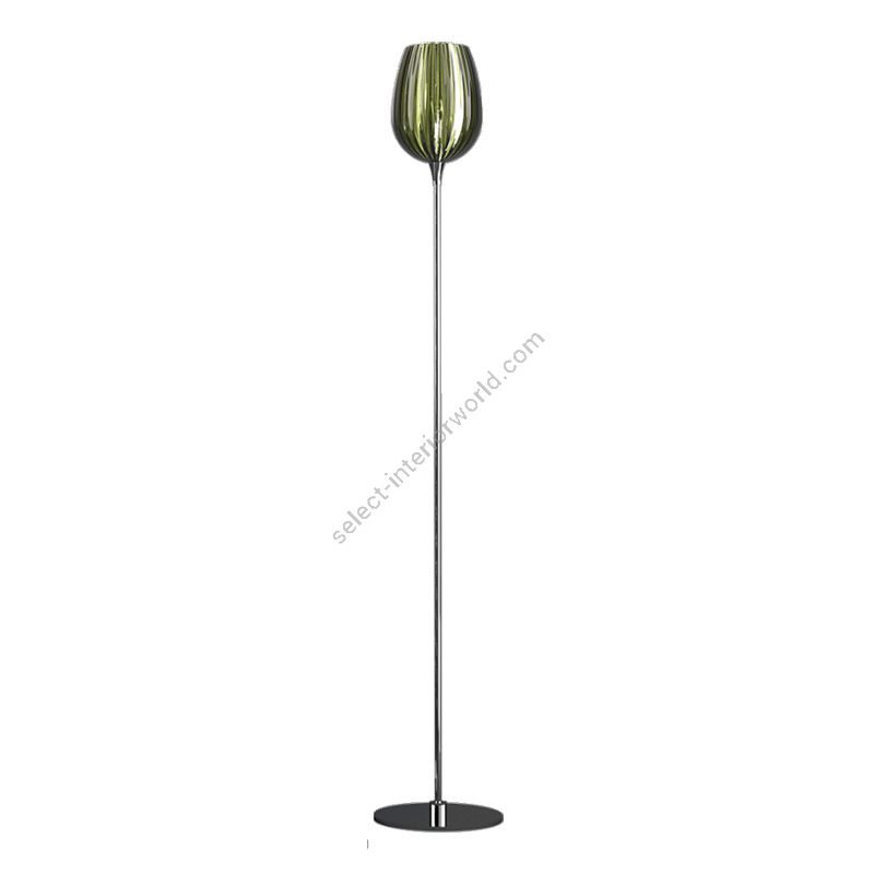 Floor lamp / Iron Grey finish / Olivine glass