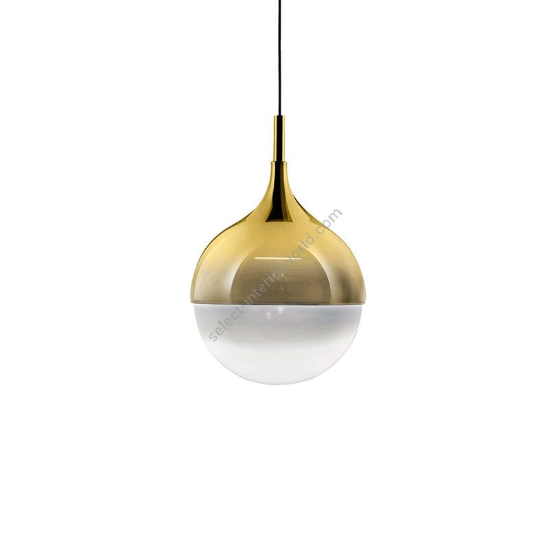 Pendant lamp / Finish: Light Gold metal with Gold shaded glass