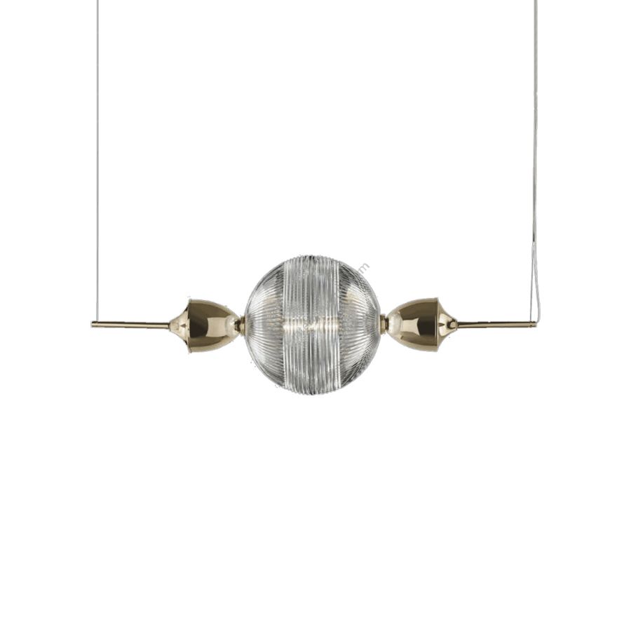 Pendant lamp / Light Gold finish / Transparent glass